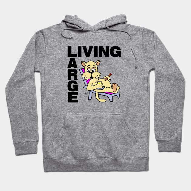 Fat Cat Living Large Hoodie by artbydesign